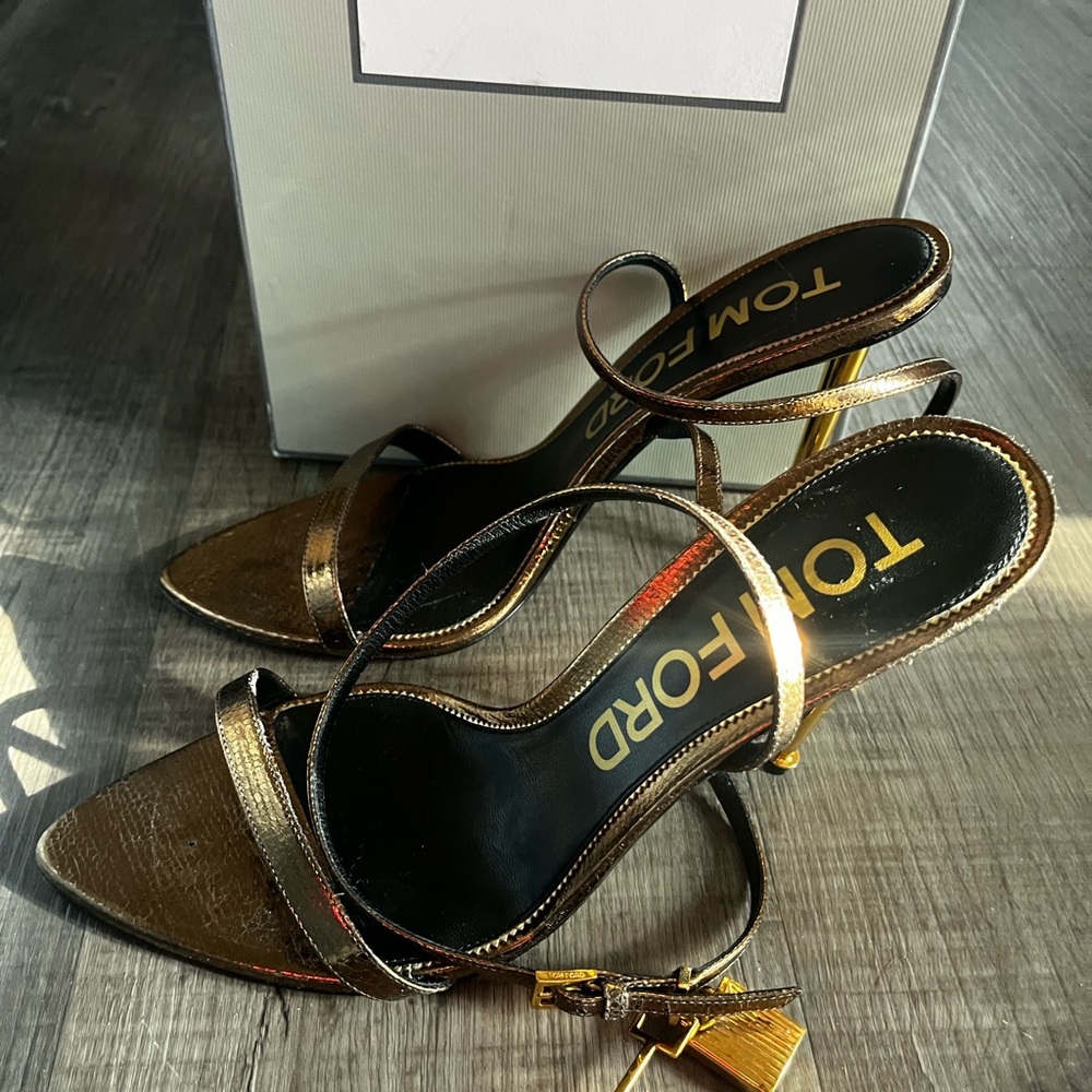Tom Ford Women's Metallic Heels - Picture 2 of 11